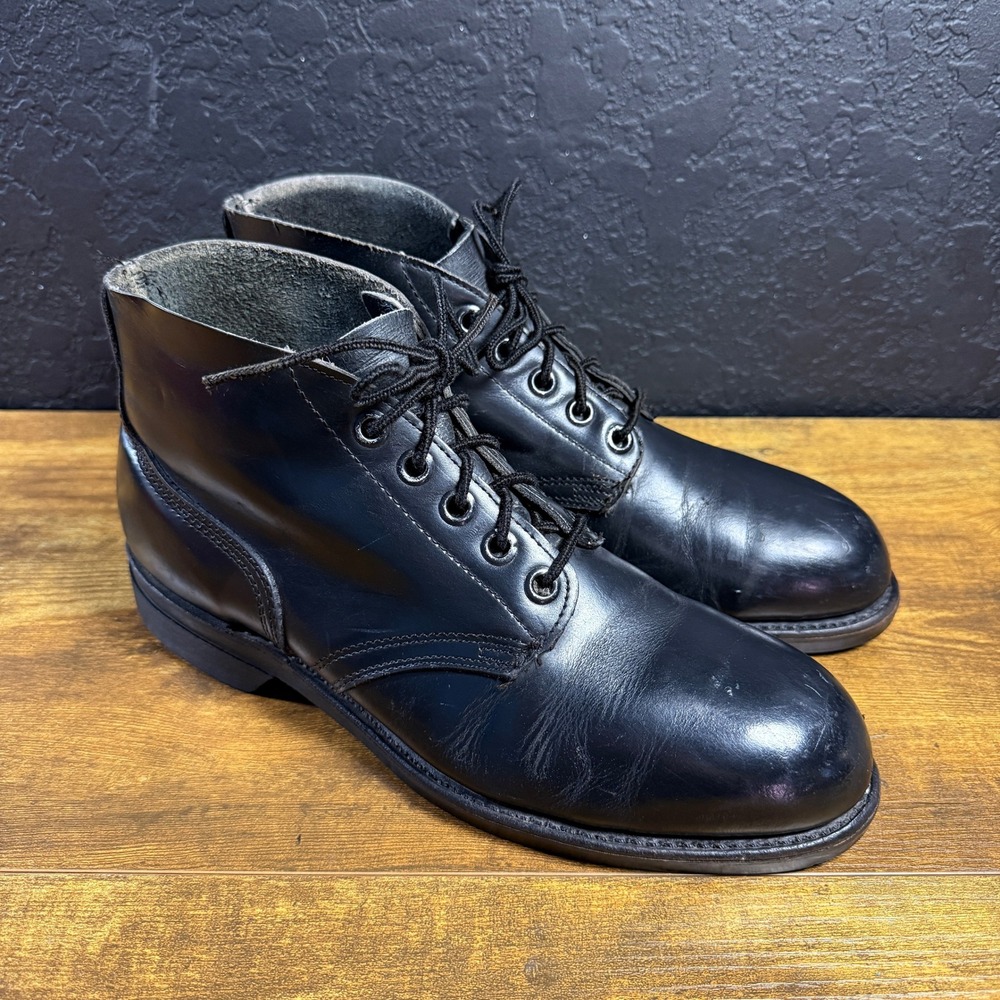 Biltrite 1975 Vintage Black Leather Steel Toe Work Service‎ Boots Mens 10.5